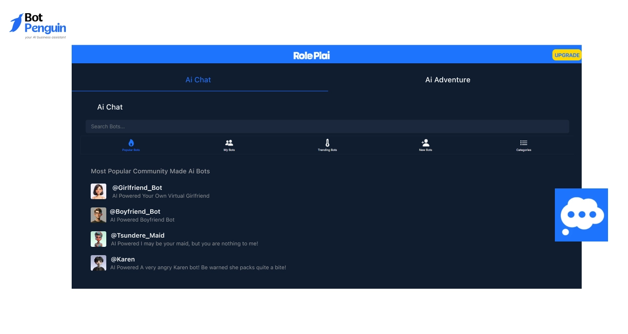 Roleplai site dashboard